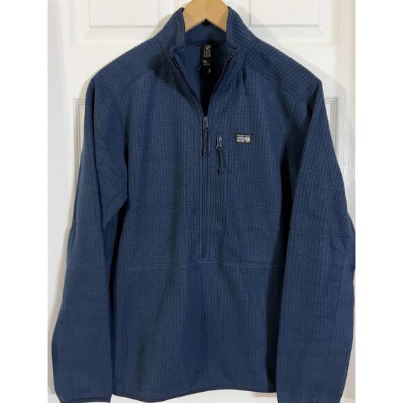 Mountain Hardwear Explore Fleece Half Zip Blue Pullover Jacket Size Small S - Picture 1 of 2